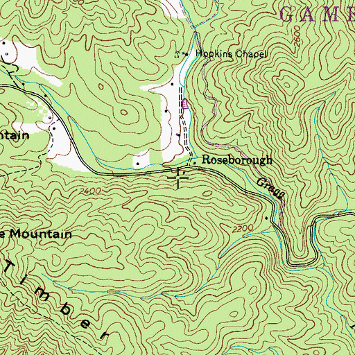 Topographic Map of Township of Carey's Flat, NC