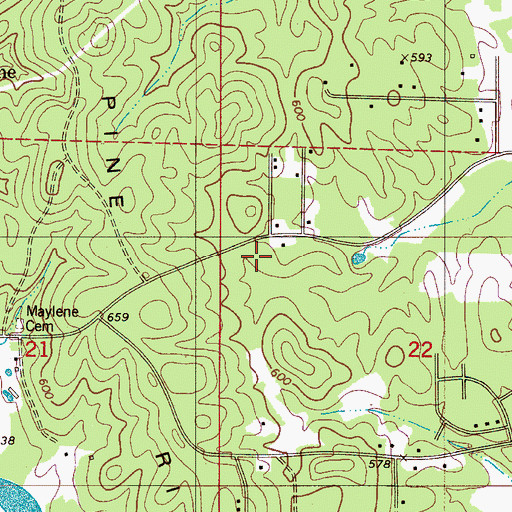 Topographic Map of City of Alabaster, AL