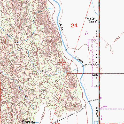 Topographic Map of Casa Loma Canal, CA