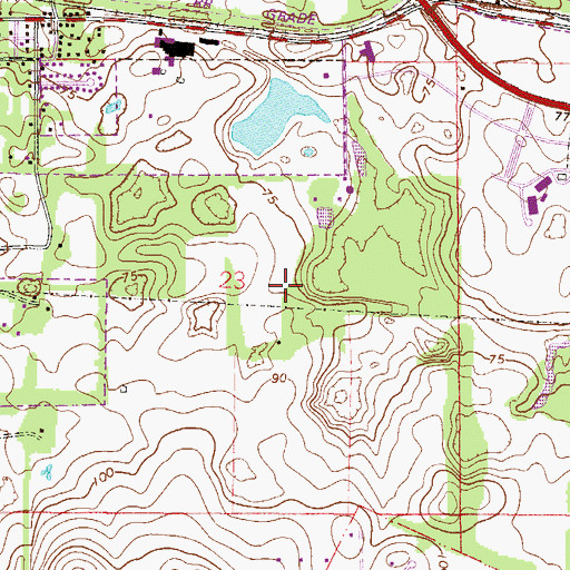 Topographic Map of City of Alachua, FL