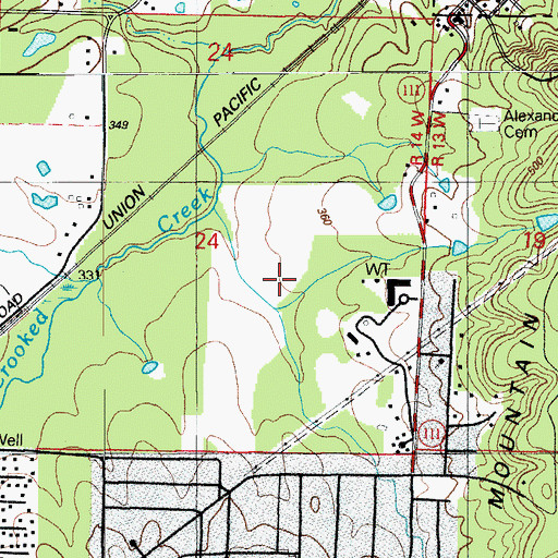 Topographic Map of City of Alexander, AR