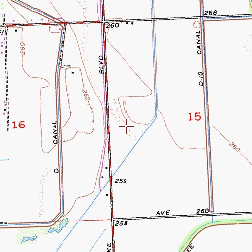 Topographic Map of Deepwater Bend, AZ