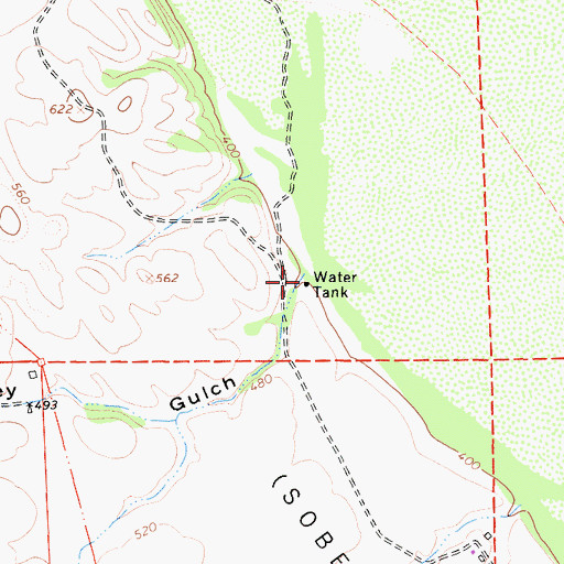 Topographic Map of Casey Gulch, CA