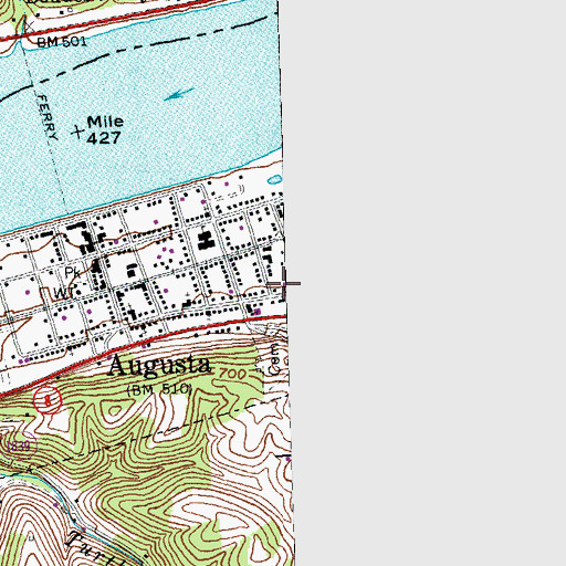 Topographic Map of City of Augusta, KY