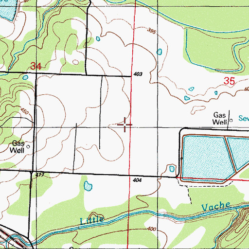 Topographic Map of City of Barling, AR