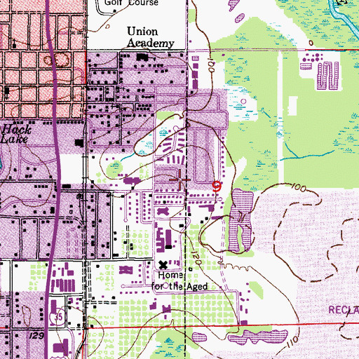 Topographic Map of City of Bartow, FL
