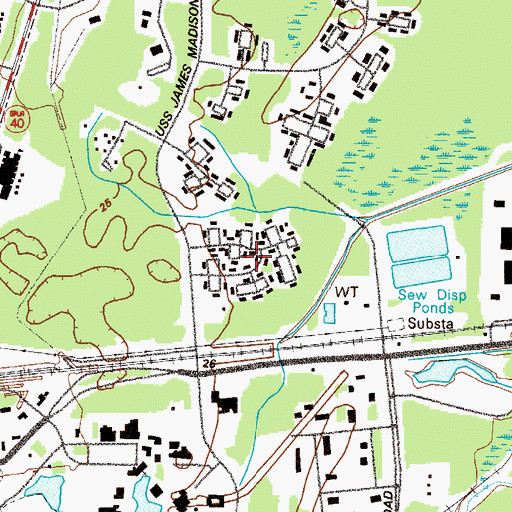Topographic Map of Kings Bay Base Census Designated Place, GA