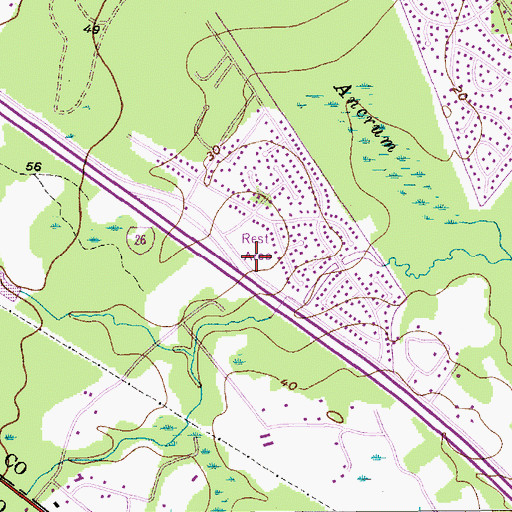 Topographic Map of Ladson Census Designated Place, SC