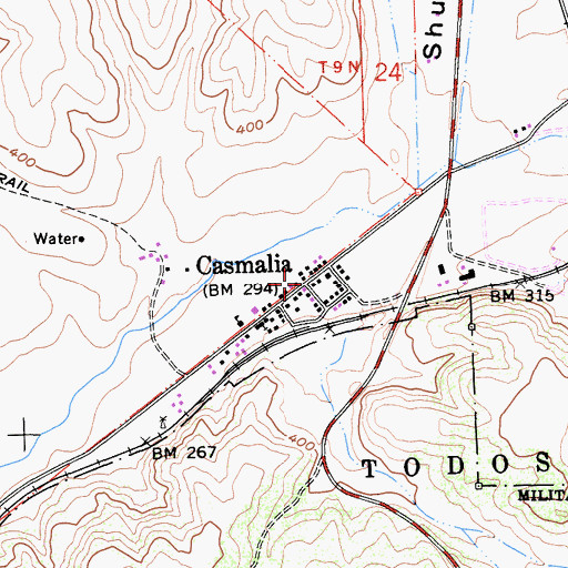 Topographic Map of Casmalia, CA