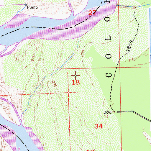 Topographic Map of Swallows Nest Bend, AZ