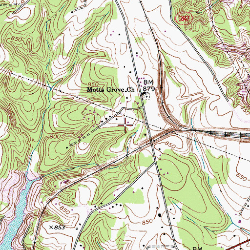 Topographic Map of Lake Norman of Catawba Census Designated Place, NC