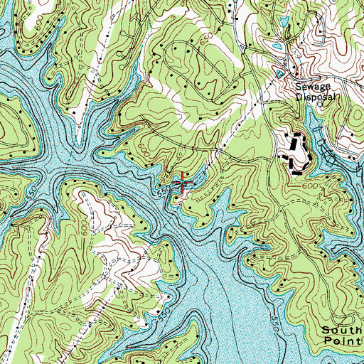 Topographic Map of Lake Wylie Census Designated Place, SC