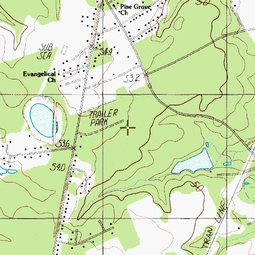 Topographic Map of Lakewood Census Designated Place, SC