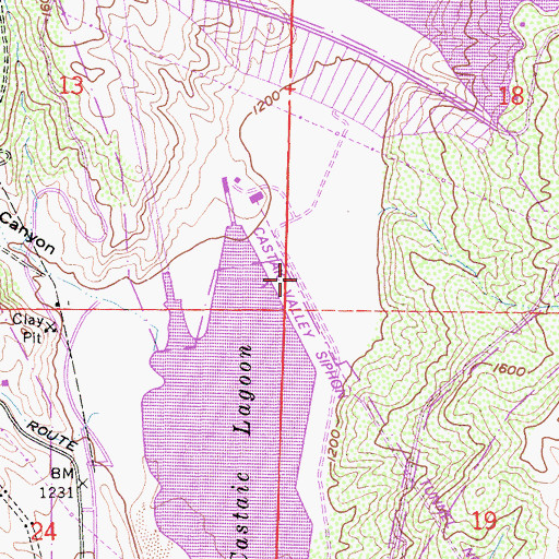 Topographic Map of Castaic Valley Siphon, CA