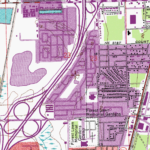 Topographic Map of Leisureville Census Designated Place (historical), FL