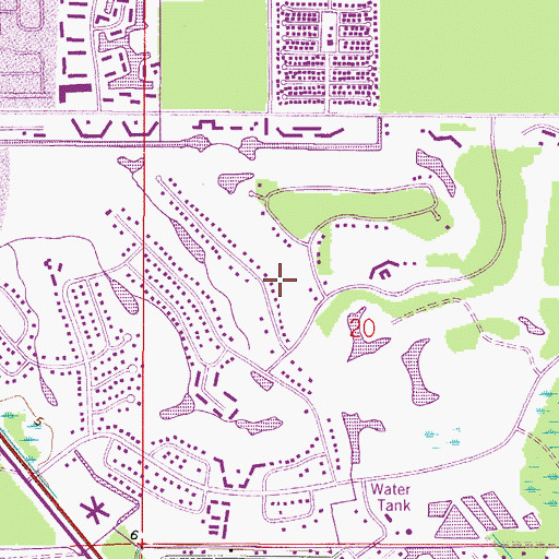 Topographic Map of Lely Census Designated Place, FL