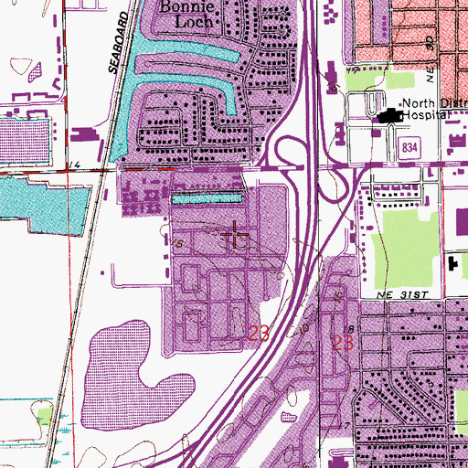 Topographic Map of Loch Lomond Census Designated Place (historical), FL