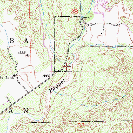 Topographic Map of Castile Canyon, CA