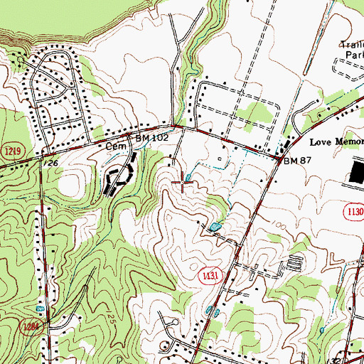 Topographic Map of Mar-Mac Census Designated Place, NC