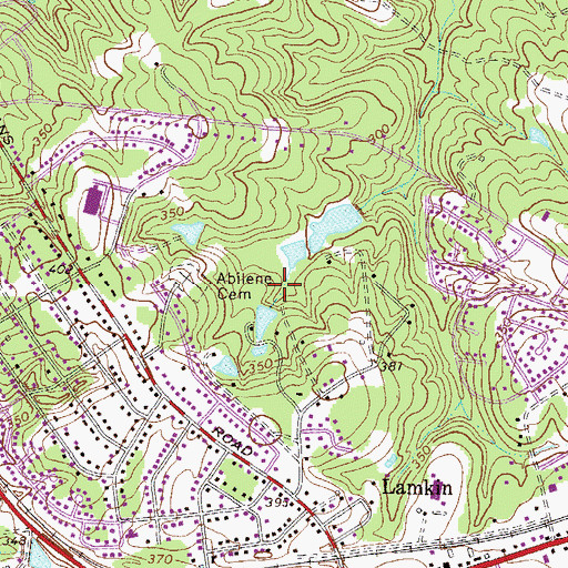 Topographic Map of Martinez Census Designated Place, GA