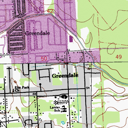 Topographic Map of Merrydale Census Designated Place, LA