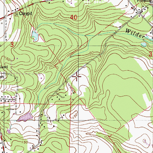 Topographic Map of Molino Census Designated Place, FL