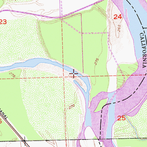 Topographic Map of Long Shoals, AZ