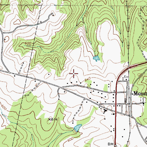 Topographic Map of Mountville Census Designated Place, SC
