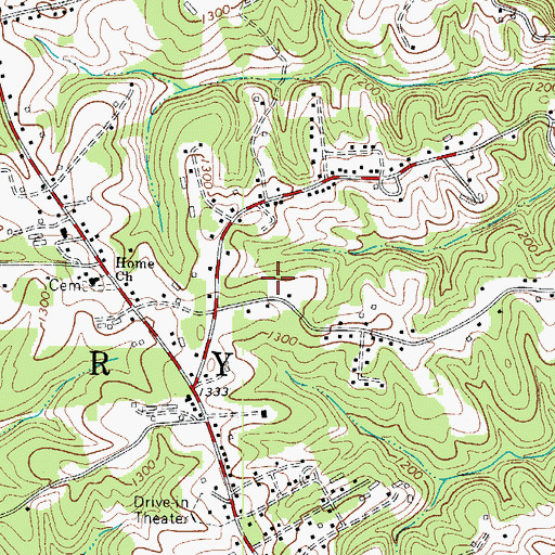 Topographic Map of Mulberry Census Designated Place, NC