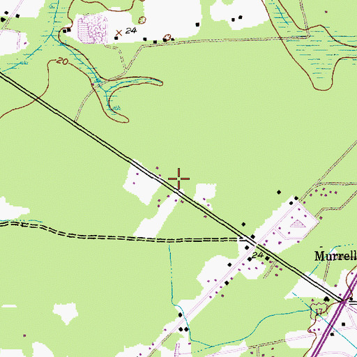 Topographic Map of Murrells Inlet Census Designated Place, SC