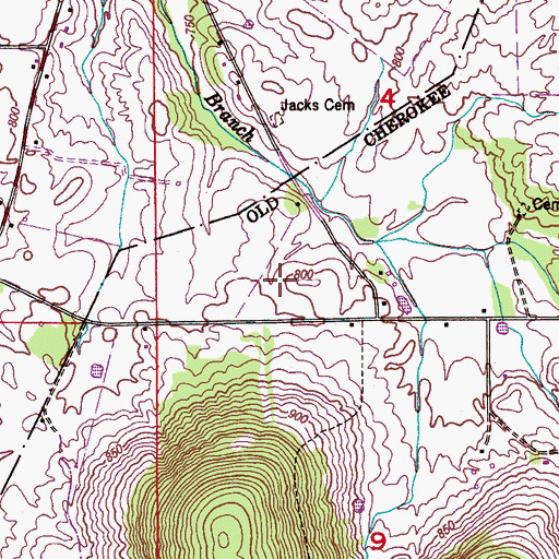 Topographic Map of New Market Census Designated Place, AL