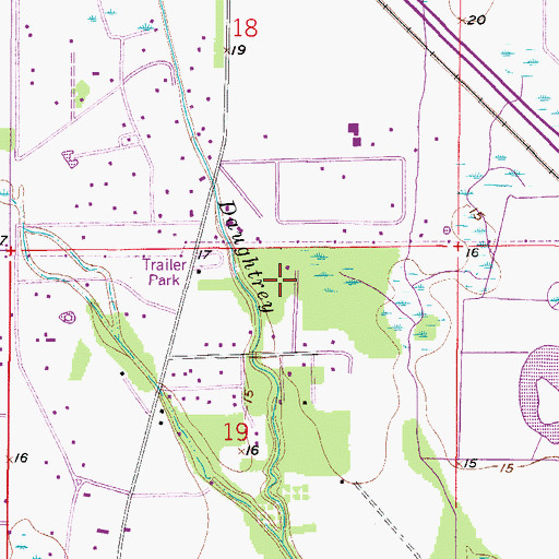 Topographic Map of North Fort Myers Census Designated Place, FL