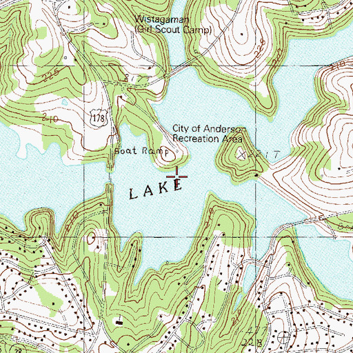 Topographic Map of Northlake Census Designated Place, SC