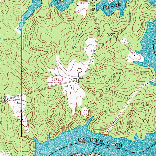 Topographic Map of Northlakes Census Designated Place, NC