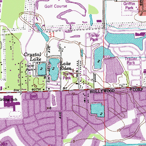 Topographic Map of Oak Point Census Designated Place (historical), FL