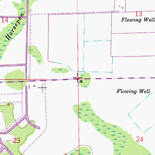 Topographic Map of Orangetree Census Designated Place, FL