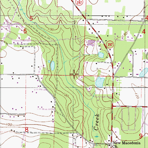 Topographic Map of Pace Census Designated Place, FL