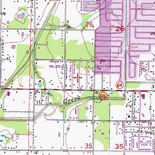 Topographic Map of Palm River-Clair Mel Census Designated Place, FL