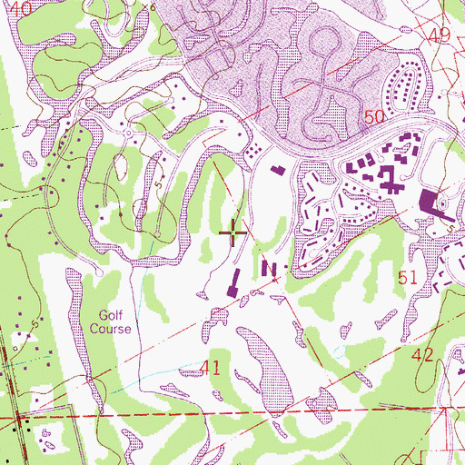 Topographic Map of Palm Valley Census Designated Place, FL
