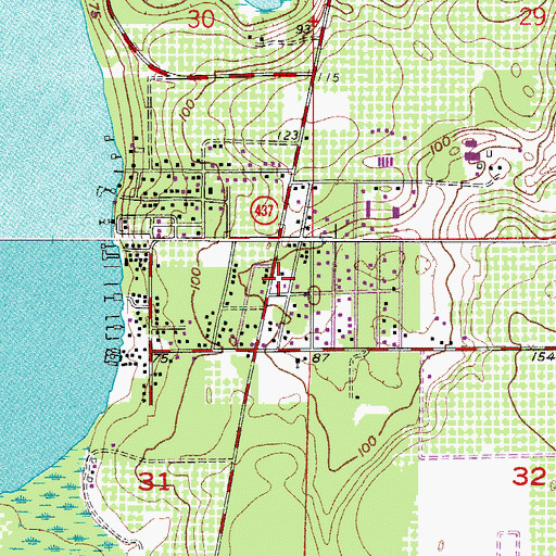 Topographic Map of Paradise Heights Census Designated Place, FL