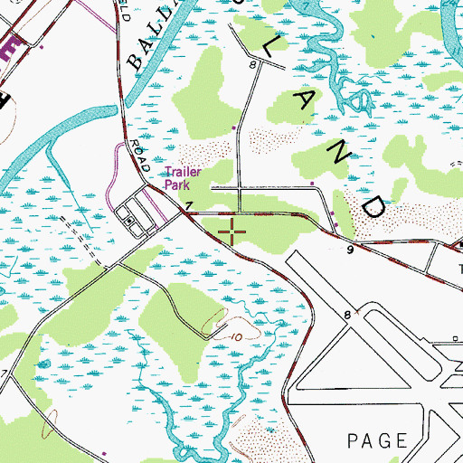 Topographic Map of Parris Island Census Designated Place (historical), SC