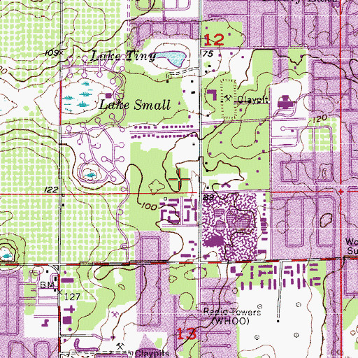 Topographic Map of Pine Hills Census Designated Place, FL