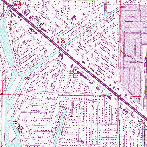 Topographic Map of Port Charlotte Census Designated Place, FL