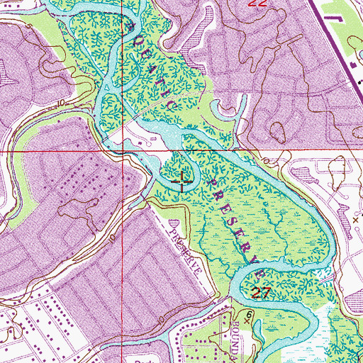 Topographic Map of River Park Census Designated Place, FL