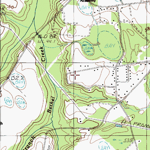 Topographic Map of Privateer Census Designated Place, SC
