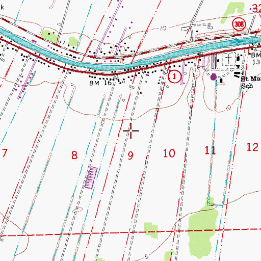Topographic Map of Raceland Census Designated Place, LA