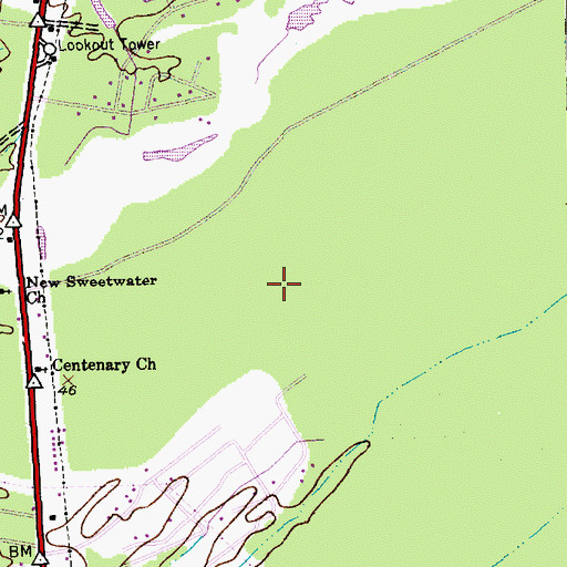 Topographic Map of Red Hill Census Designated Place, SC