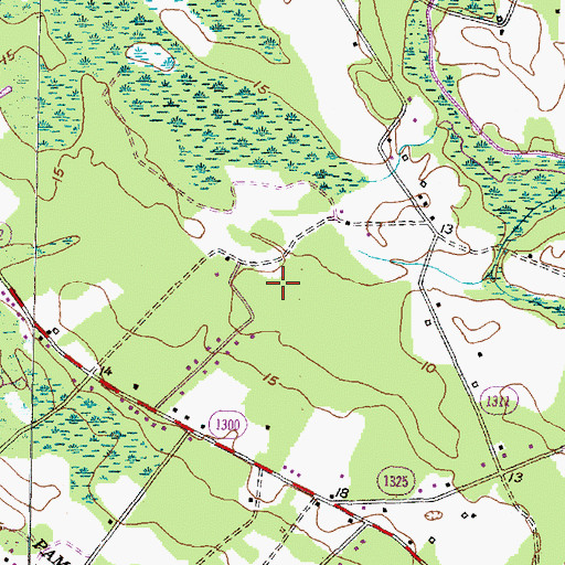 Topographic Map of River Road Census Designated Place, NC