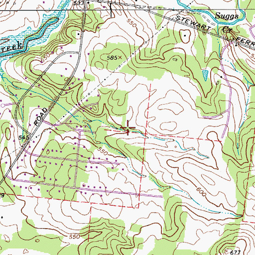 Topographic Map of Rural Hill Census Designated Place, TN