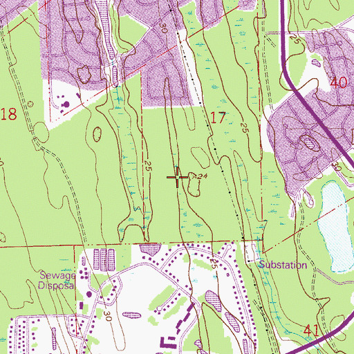Topographic Map of Saint Augustine Shores Census Designated Place, FL